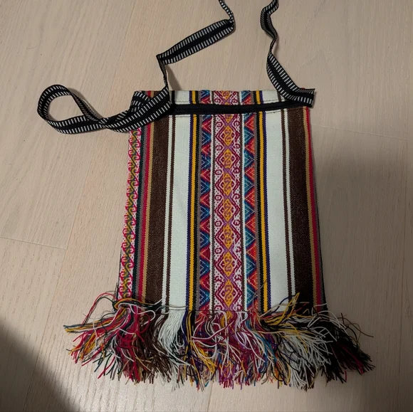 Colorful Patterned Fringe Crossbody Bag - Picture 1 of 3